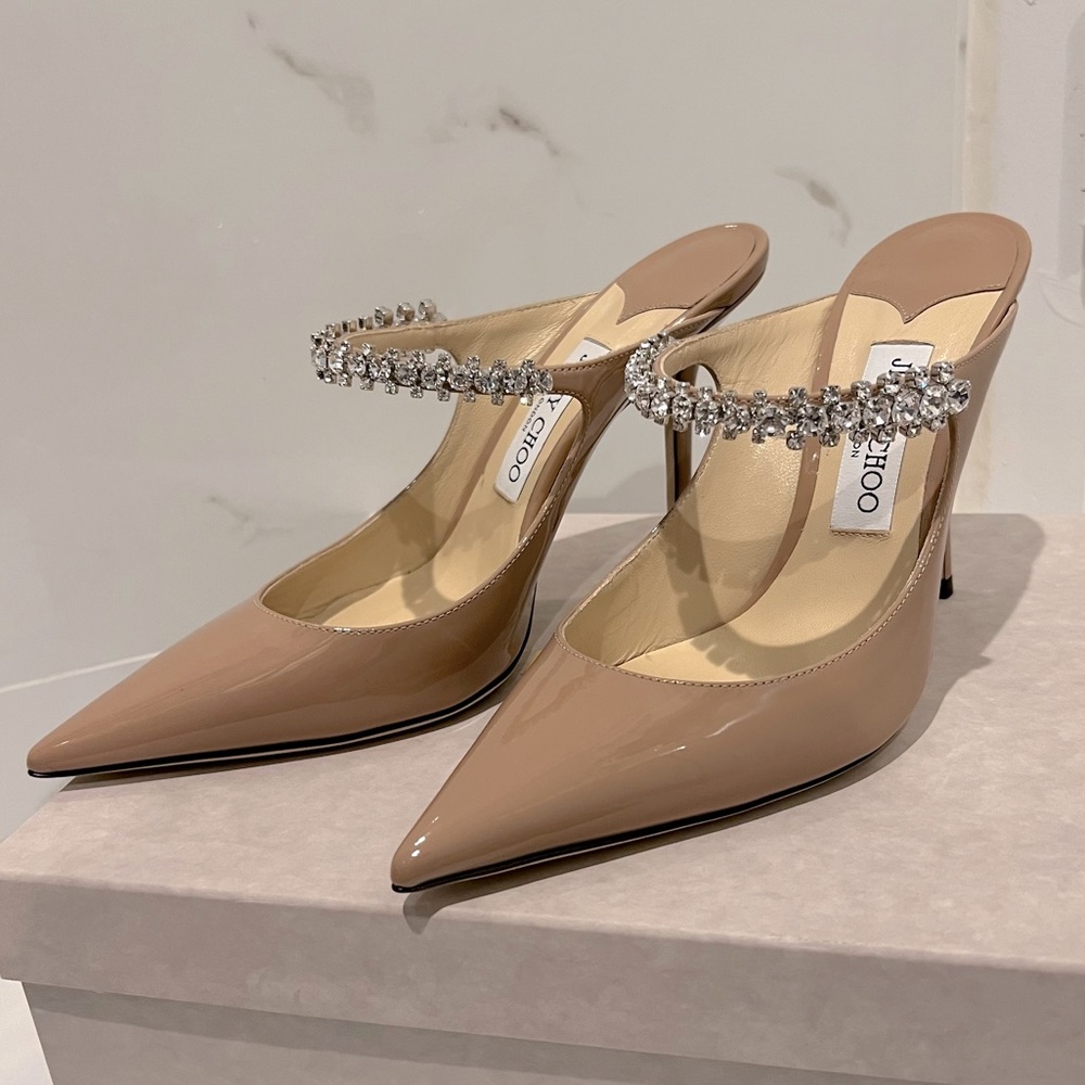 BRAND New! Jimmy Choo Bing 100, Ballet Nude Heels Size EU 39.5 US 9.5